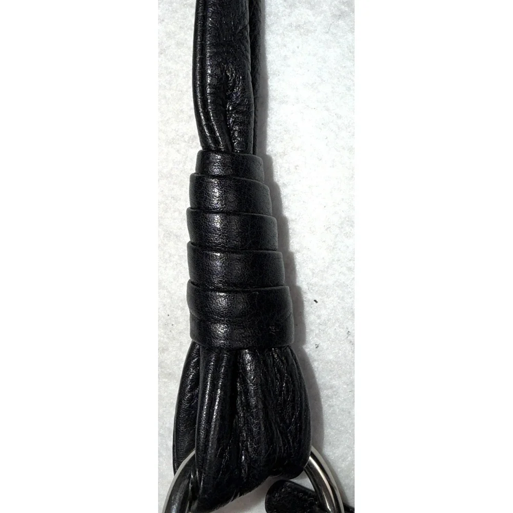 B Makowsky Camo Hobo Bag Black Leather Trim Silver Hardware Shoulder Purse